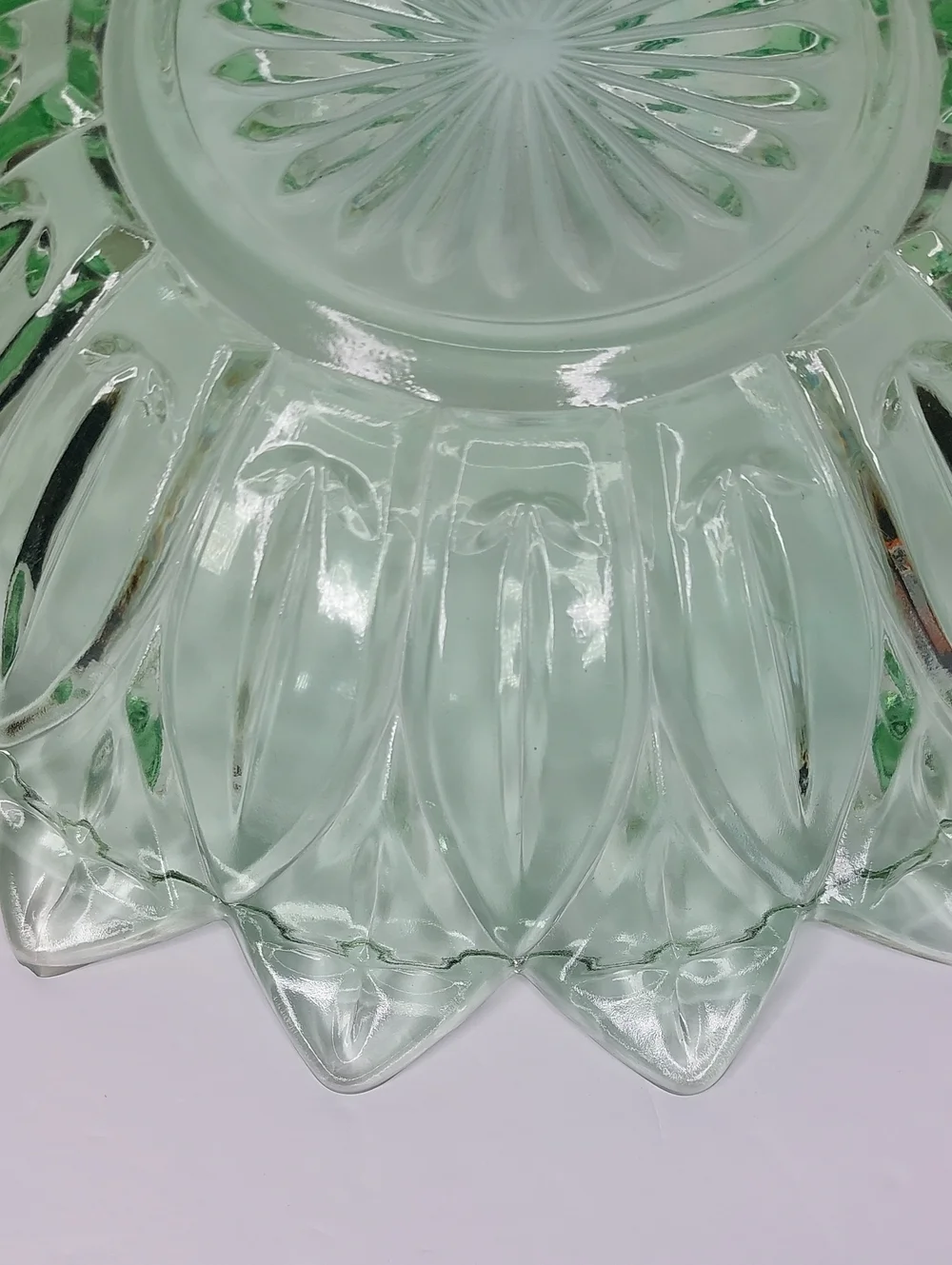 Federal Glass PETAL Green Large Round Salad or Vegetable Bowl